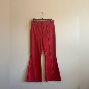 Aerie Reddish Orange Flared Pants, Bell Bottom, Women’s Size M Long